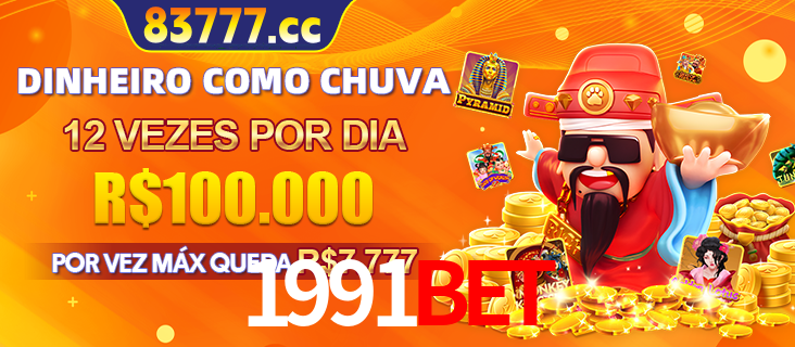 Banner do programa de recompensas Recomende para amigos do 1991bet, detalhando os bônus por convidar amigos, com prêmios que chegam a R$288.888.